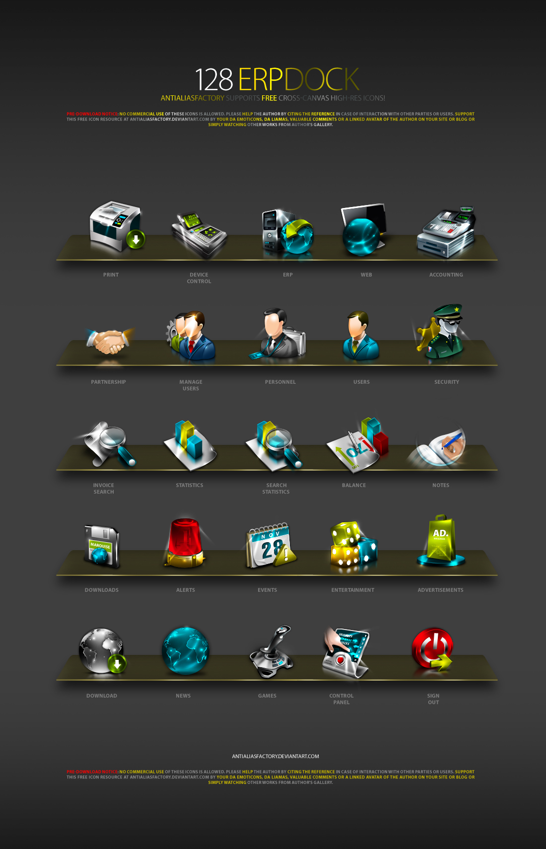 TSTech corp. ERP Dock Icons