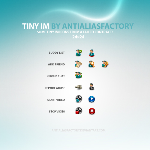 Tiny IM Icons by antialiasfactory