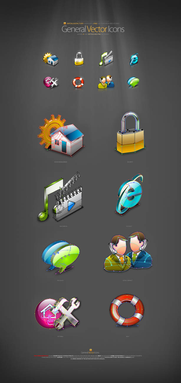 General Vector Icons by antialiasfactory
