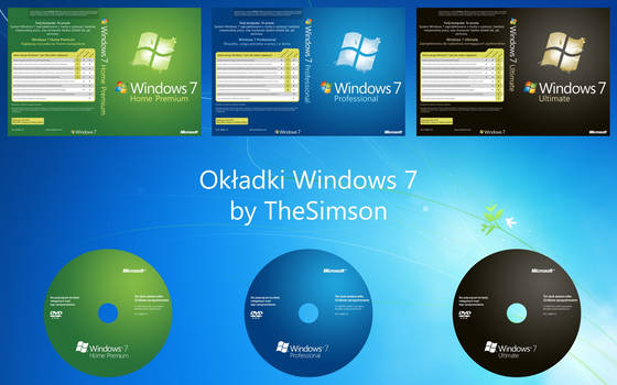 Okladki DVD Windows 7