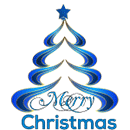 Blue Christmas Tree by KmyGraphic