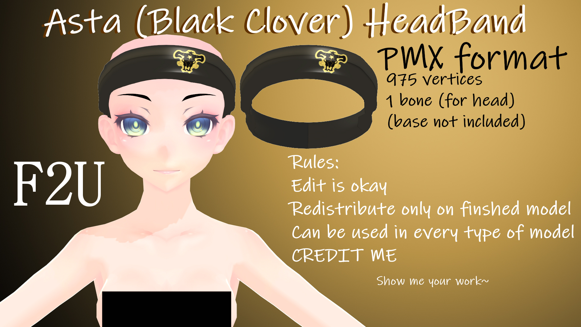 Asta (BlackCover) HeadBand by Azu Nozome by AzuNozome on DeviantArt