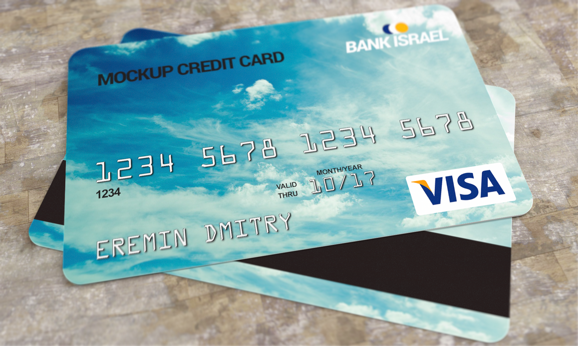 Credit card mockup PSD by dimkoops