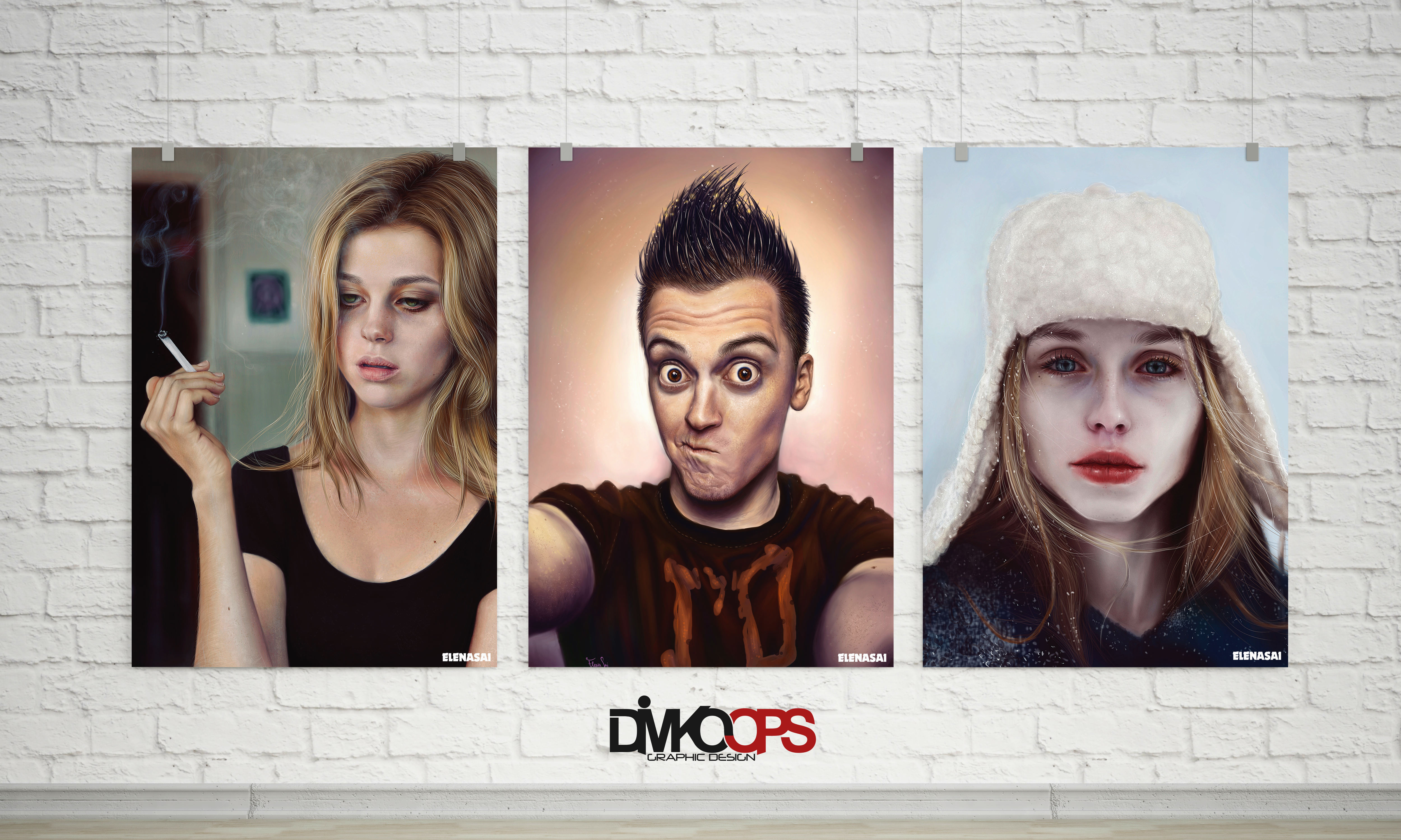 Download 3 Realistic Poster Gallery Mockup By Dimkoops On Deviantart PSD Mockup Templates