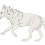Galloping Wolf Free Lineart