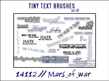 Tiny Text Brushes set 02