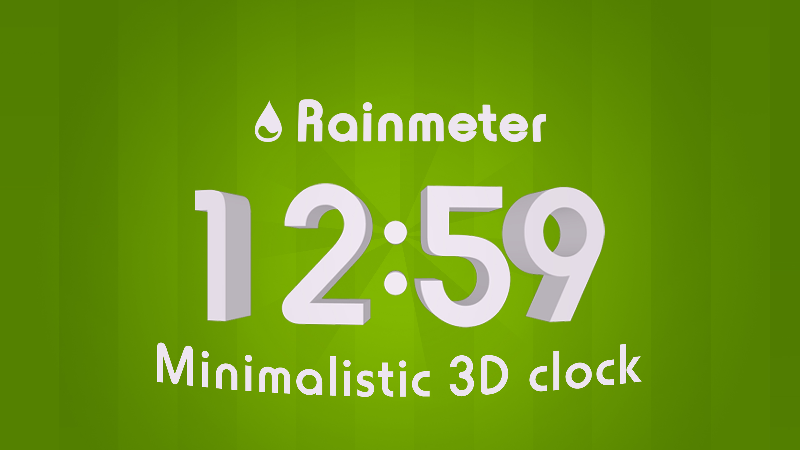 Rainmeter minimalistic 3D clock by H-Thomson on DeviantArt