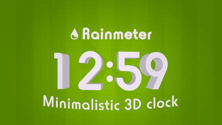 Rainmeter minimalistic 3D clock by H-Thomson