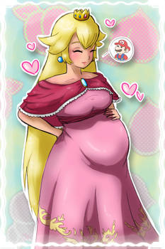 Request- Pregnant Peach (mario's child) by TropicalSnowflake