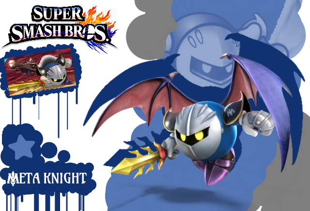 Super Smash Bros Meta Knight Poster