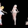 MMD Model Pack: TDA Ballerina IA, Miku, and Rin