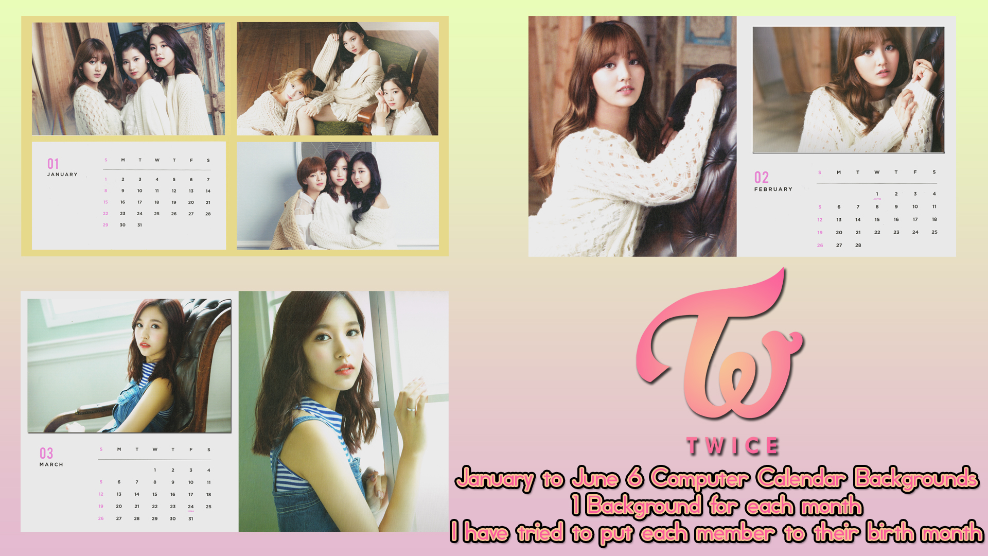 Twice 17 January June Background Calendars By Misscatievipbekah On Deviantart