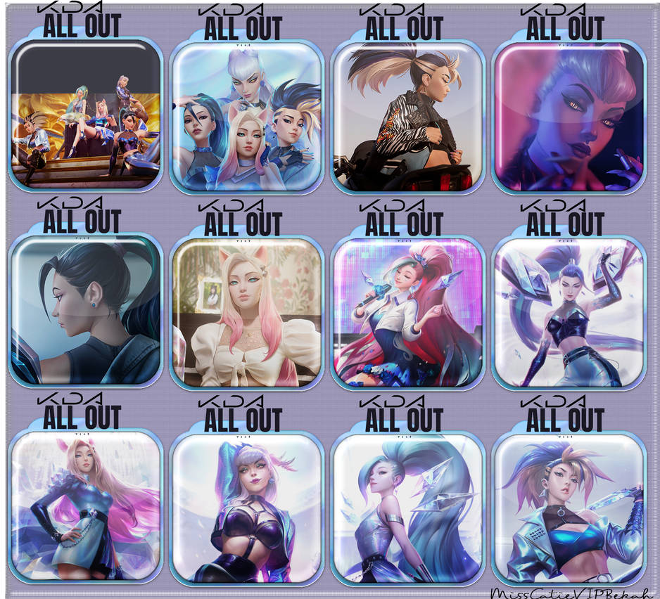 KDA All Out Icons by MissCatieVIPBekah on DeviantArt