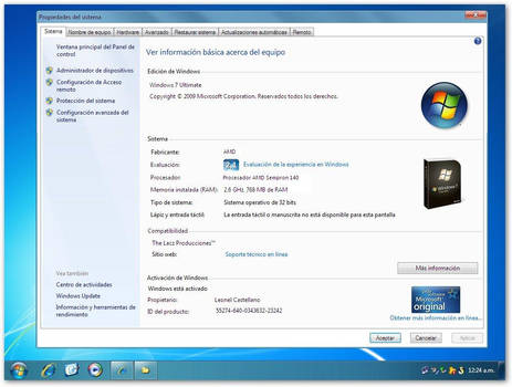 Win XP-7 Sysdm for AMD Spanish