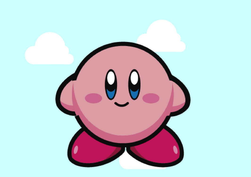 Kirby jumping by Lain444 on DeviantArt