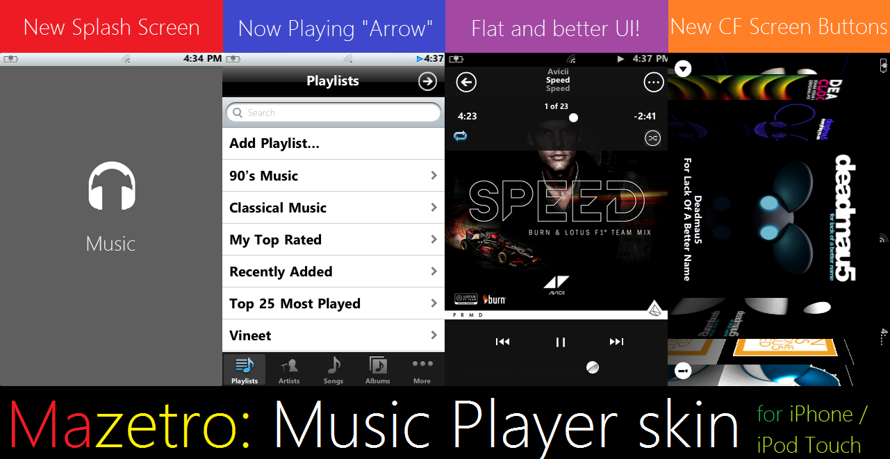 Mazetro: Music Player App Theme for iPhone