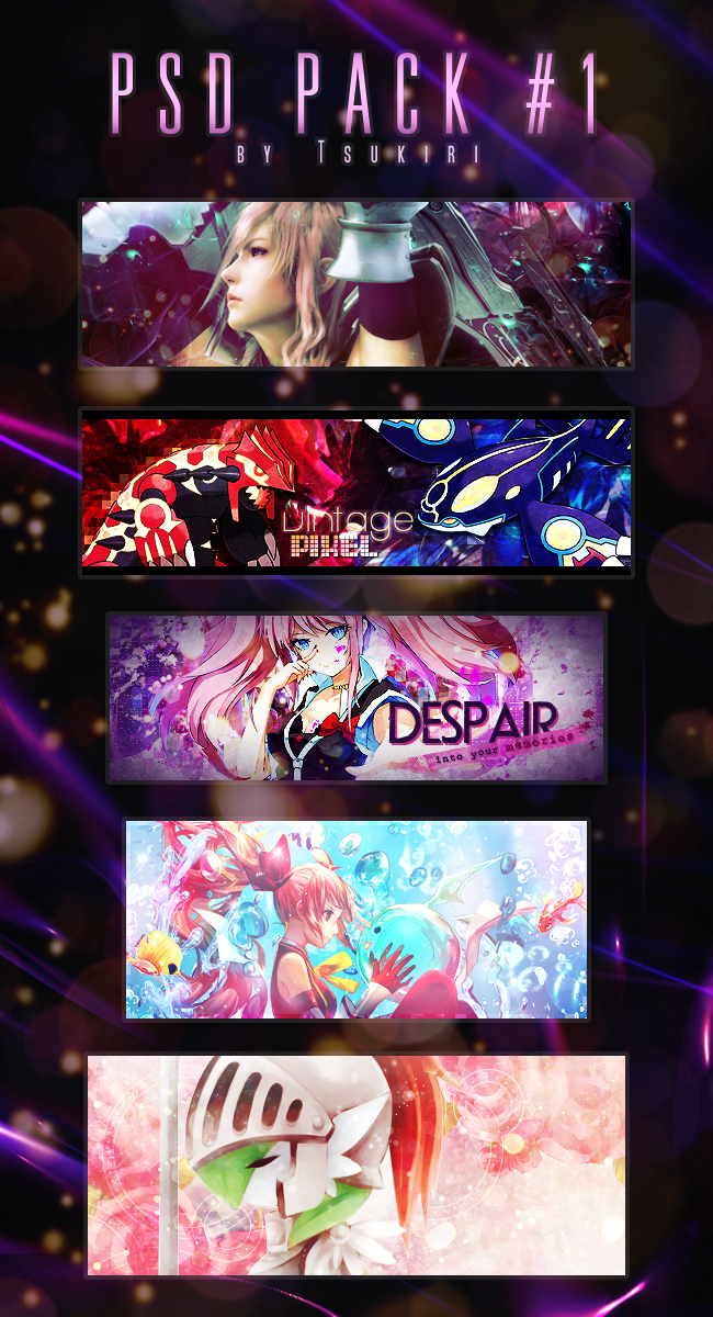 PSD Pack 1 by Tsukiri by Tsukirii on DeviantArt