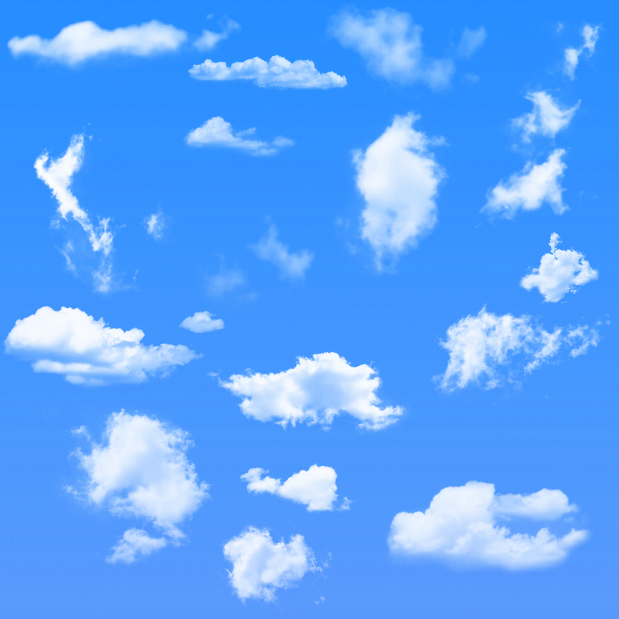 16 Cloud Brushes For Photoshop