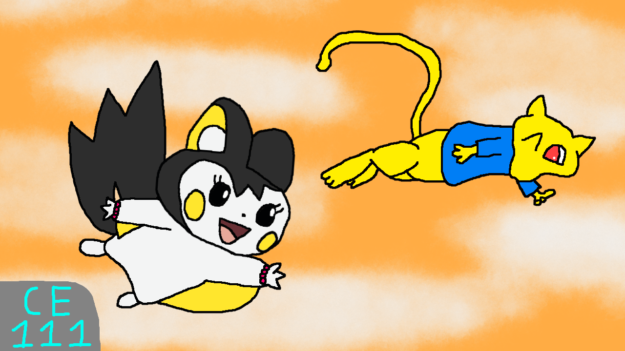 Winona and Carlos' Evening Flyover (Art Trade) by Cyanesque111 on