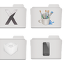 White Folder Icons Collection PSD