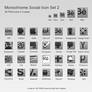 Offset Monochrome Social Icons Set 2