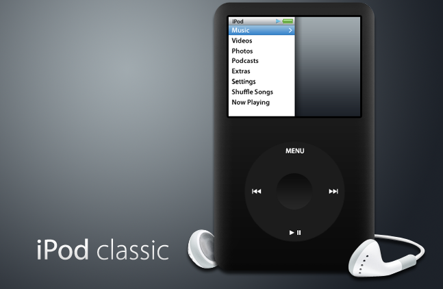 iPod Classic with Headphones