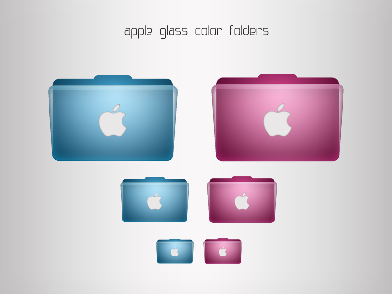 apple glass color folders