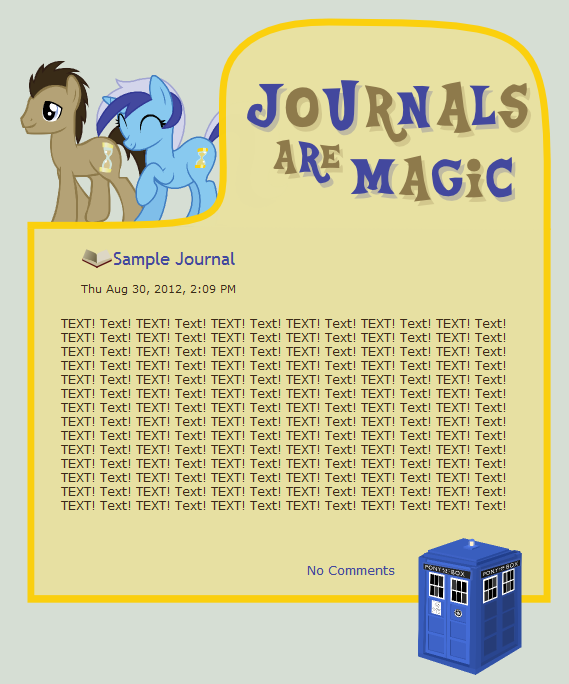 Journals Are Magic - Tardis Ponies