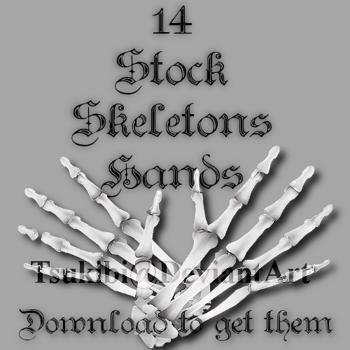 StockSkeletonHands by Tsukibi