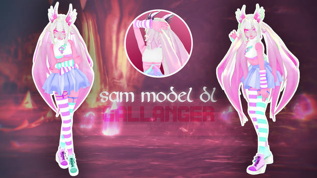 [MMD] Sam the Rose Quartz Demon Model + DL