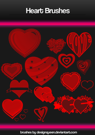 Photoshop Heart Brushes