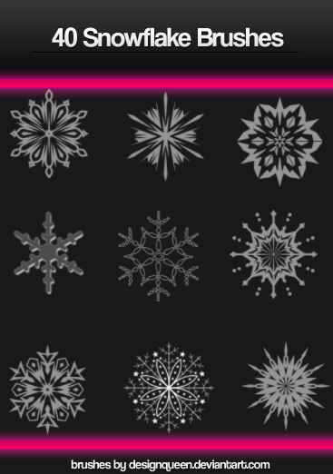 Photoshop Snowflake Brushes