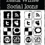 Black White Social Icons