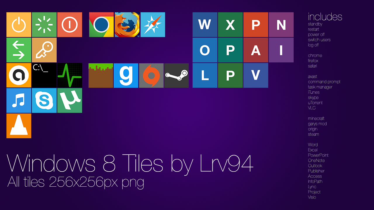 Windows 8 Tiles (For Obly Tile)