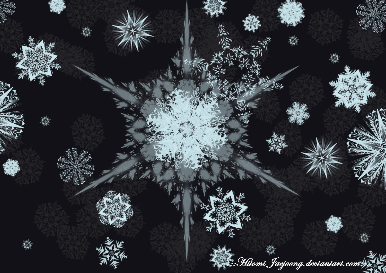 33 Pack Snowflake brushes - Photoshop