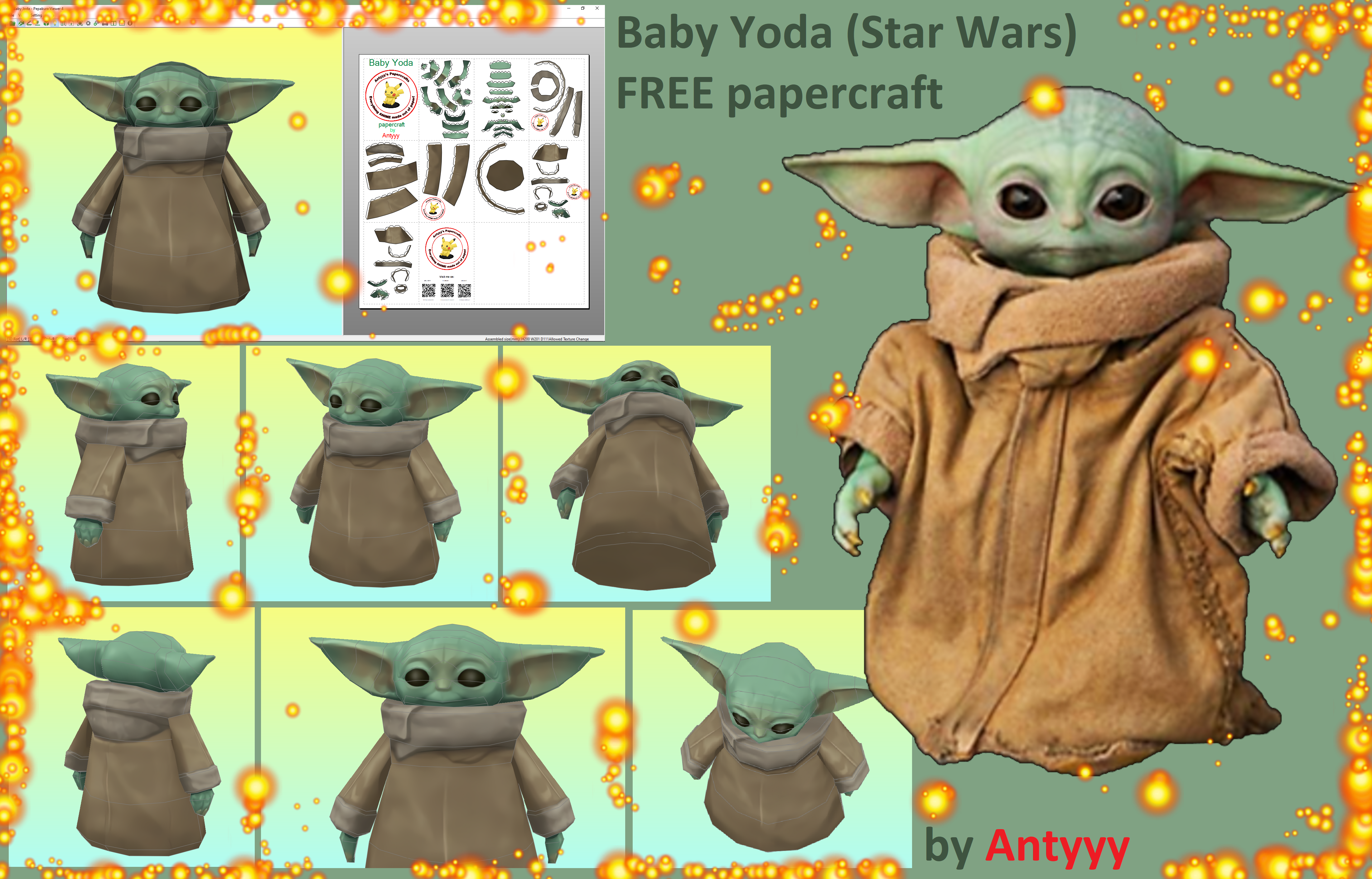 Baby Yoda Star Wars Free Papercraft Download By Antyyy On Deviantart