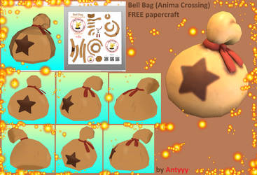 Bell Bag (Animal Crossing) FREE papercraft