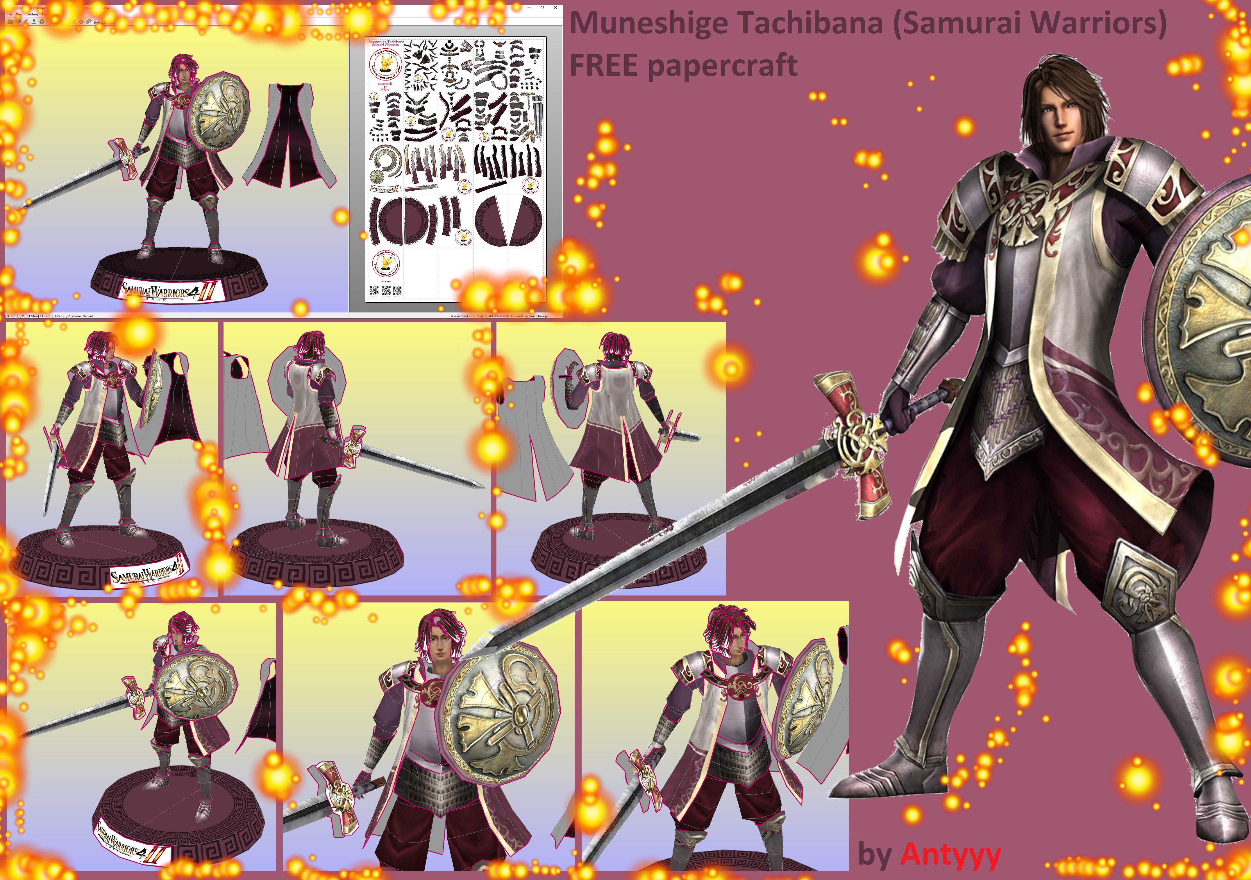 Muneshige Tachibana Sw Free Papercraft By Antyyy On Deviantart