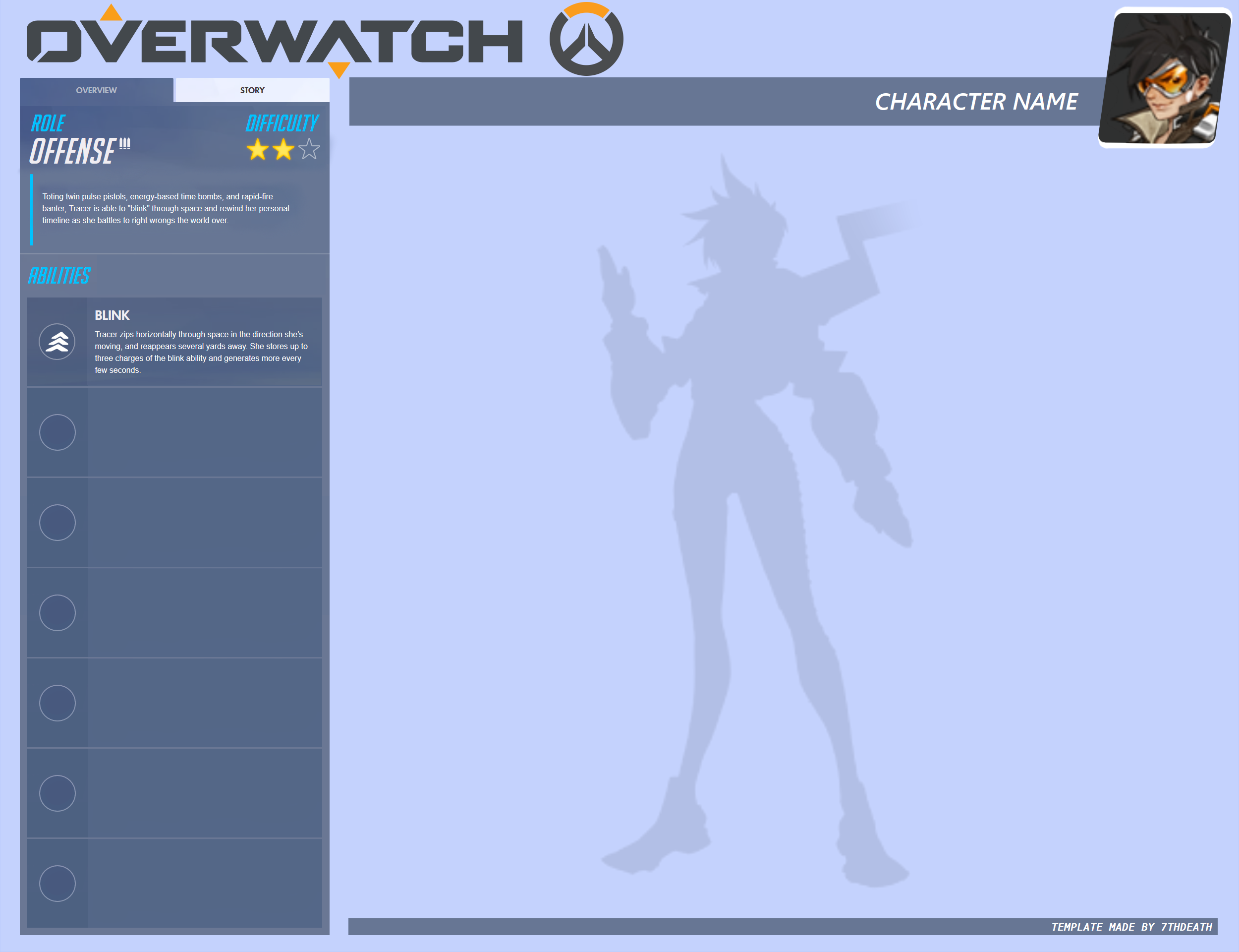 Overwatch Interface Character Sheet Template By 7thdeath On Deviantart