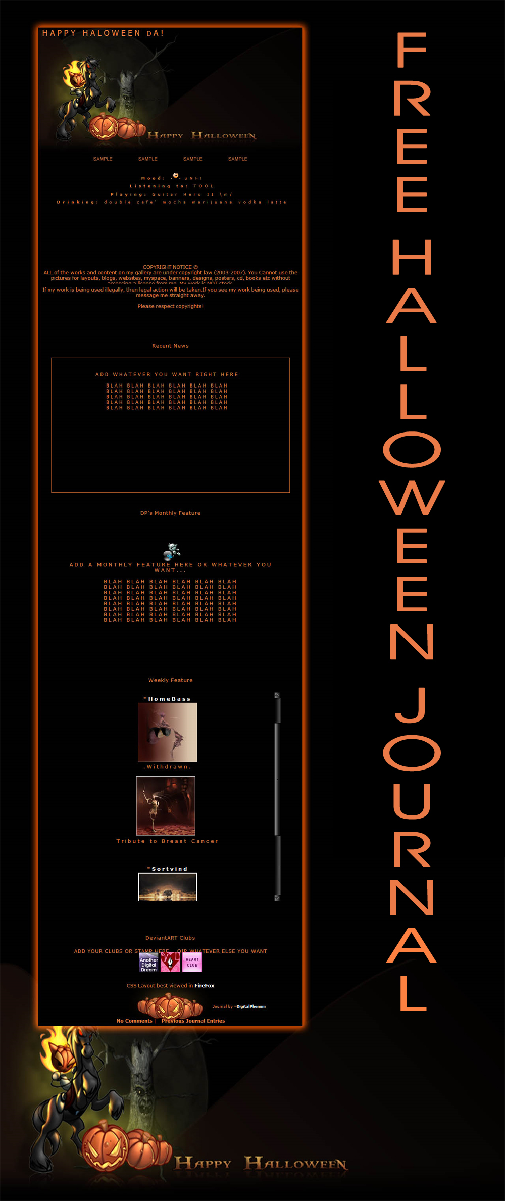 FREE HALLOWEEN JOURNAL