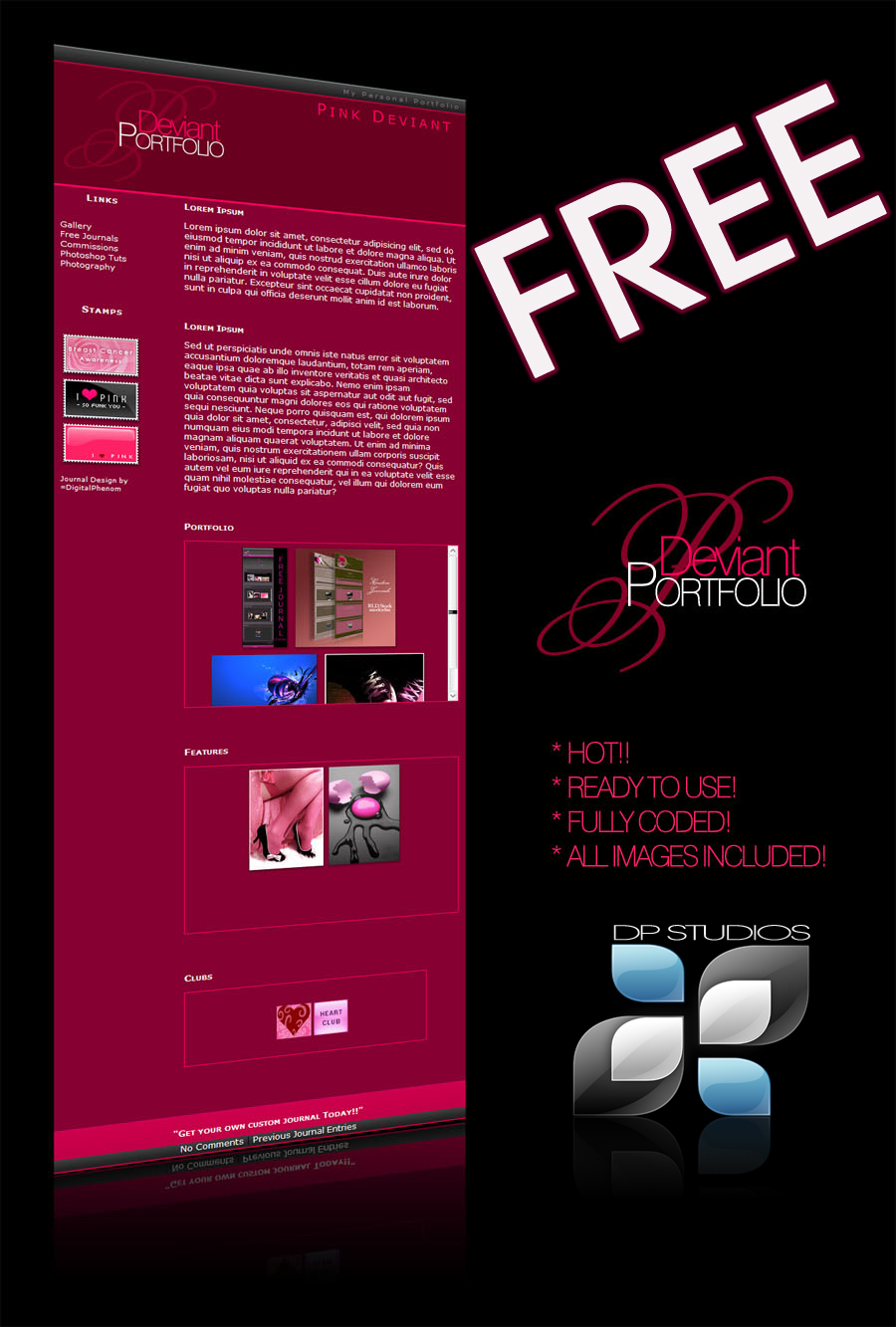PINK DEVIANT PORTFOLIO JOURNAL by DigitalPhenom on DeviantArt