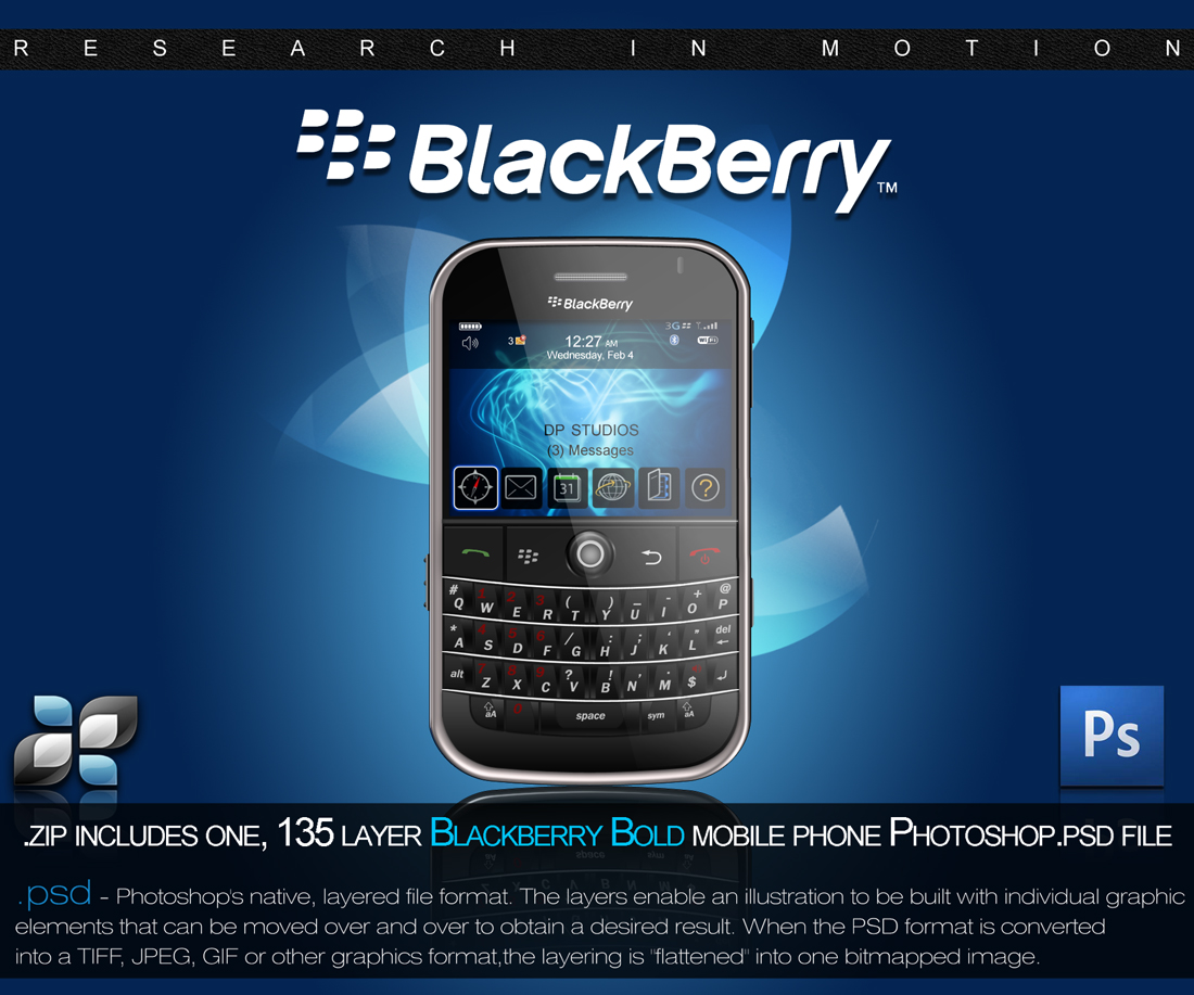 RIM Blackberry PSD by DigitalPhenom