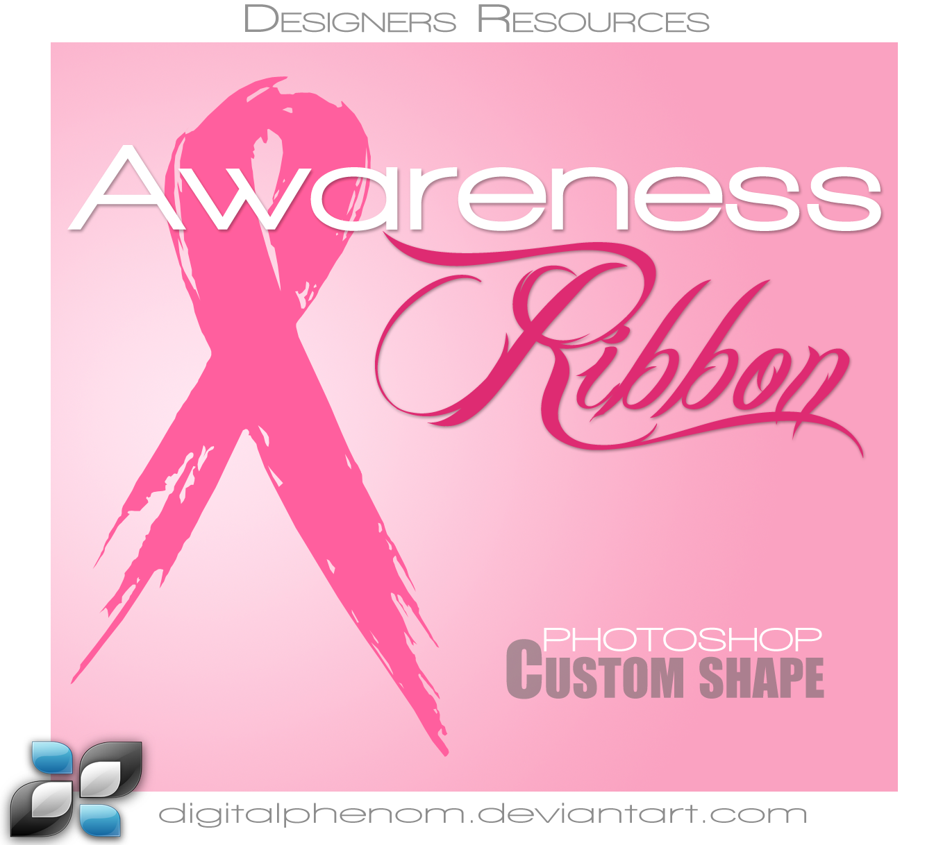 Grunge Awareness Ribbon Shape
