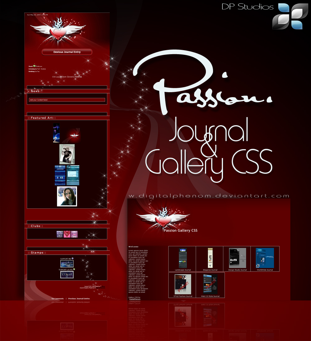 PASSION Journal + Gallery CSS