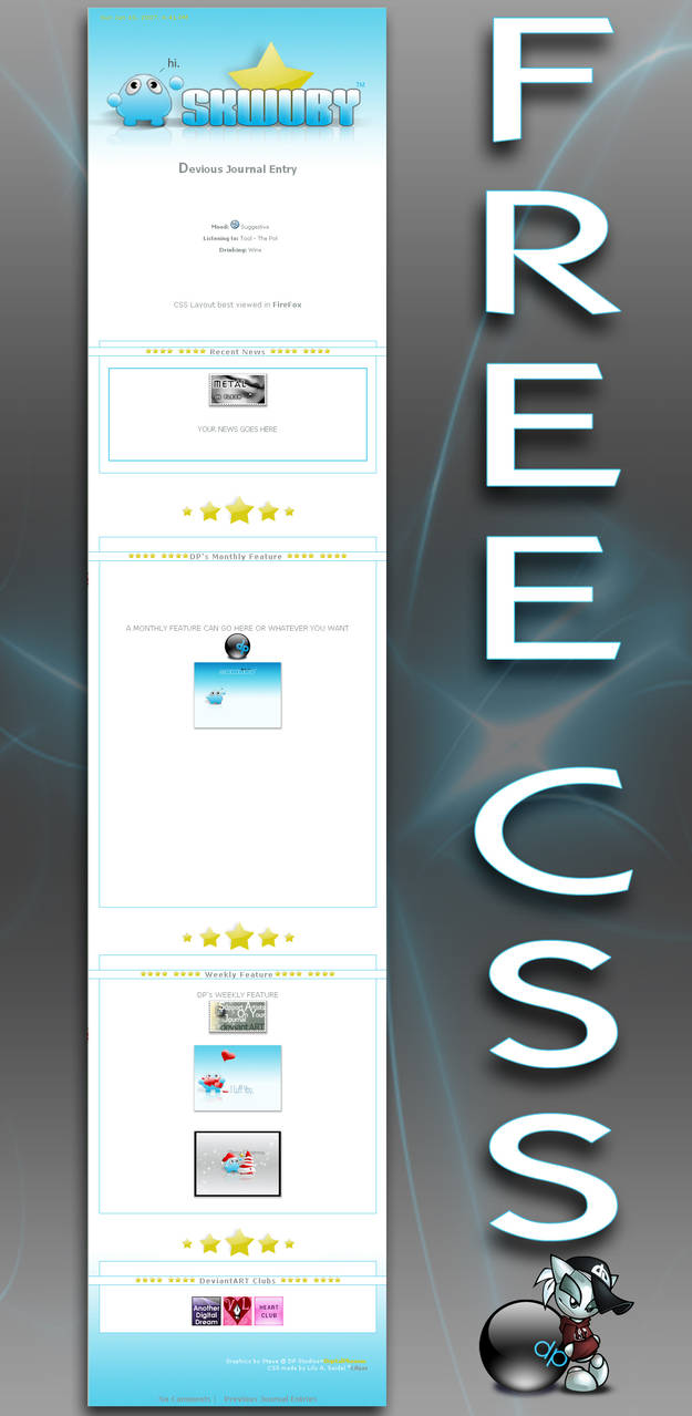 FREE JOURNAL CSS SKWUBY by DigitalPhenom on DeviantArt