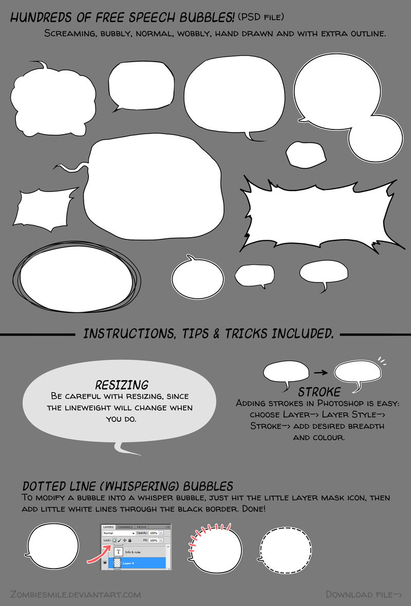 300 Free Speech Bubbles (Download)