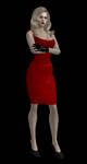 Jill red dress, long hair by UndeadMentor