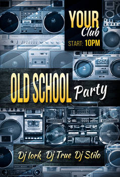 FREE PSD: Old School Party flyer