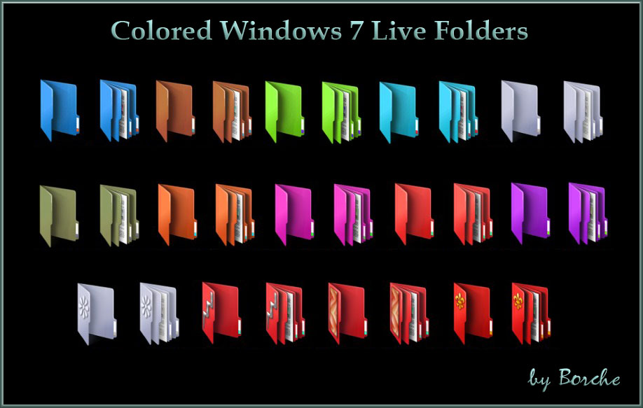 Colored Windows 7 Live Icons by Borche on DeviantArt