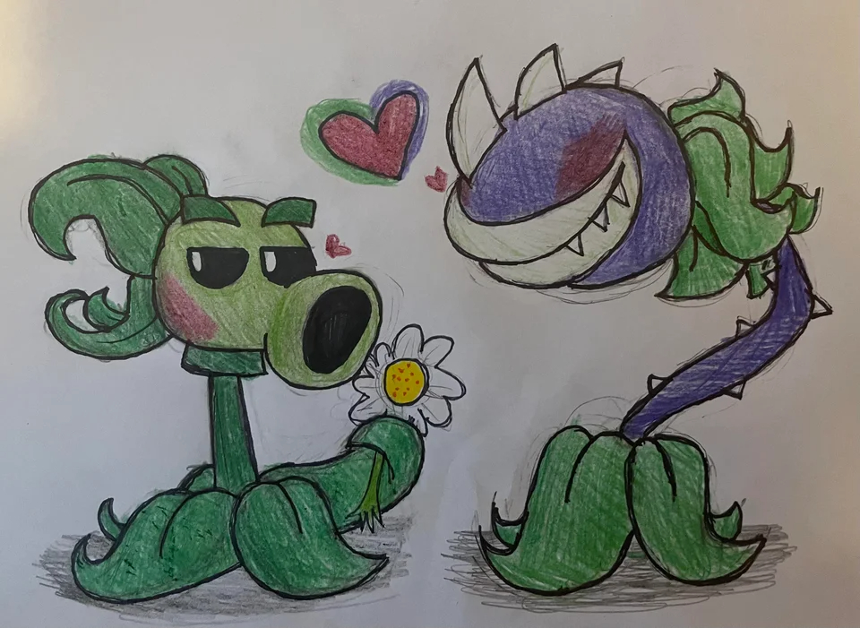 Repeater X Chomper Cursed PvZ ships part 1 by DartMonkey2SmashBros on